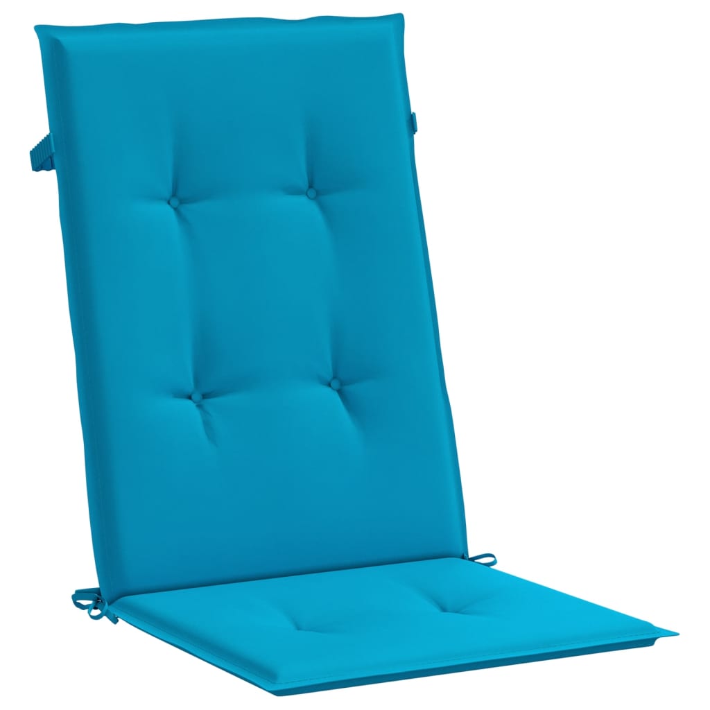 vidaXL وسائد كرسي حديقة 6 ق أزرق 120×50×3 سم