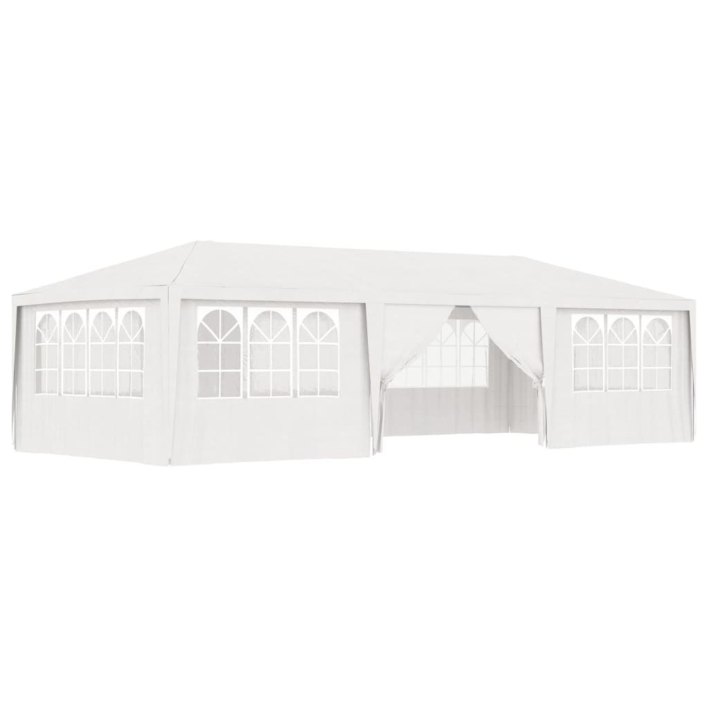 vidaXL خيمة حفلات احترافية بجدران جانبية 4×9 م أبيض 90 جم/م²