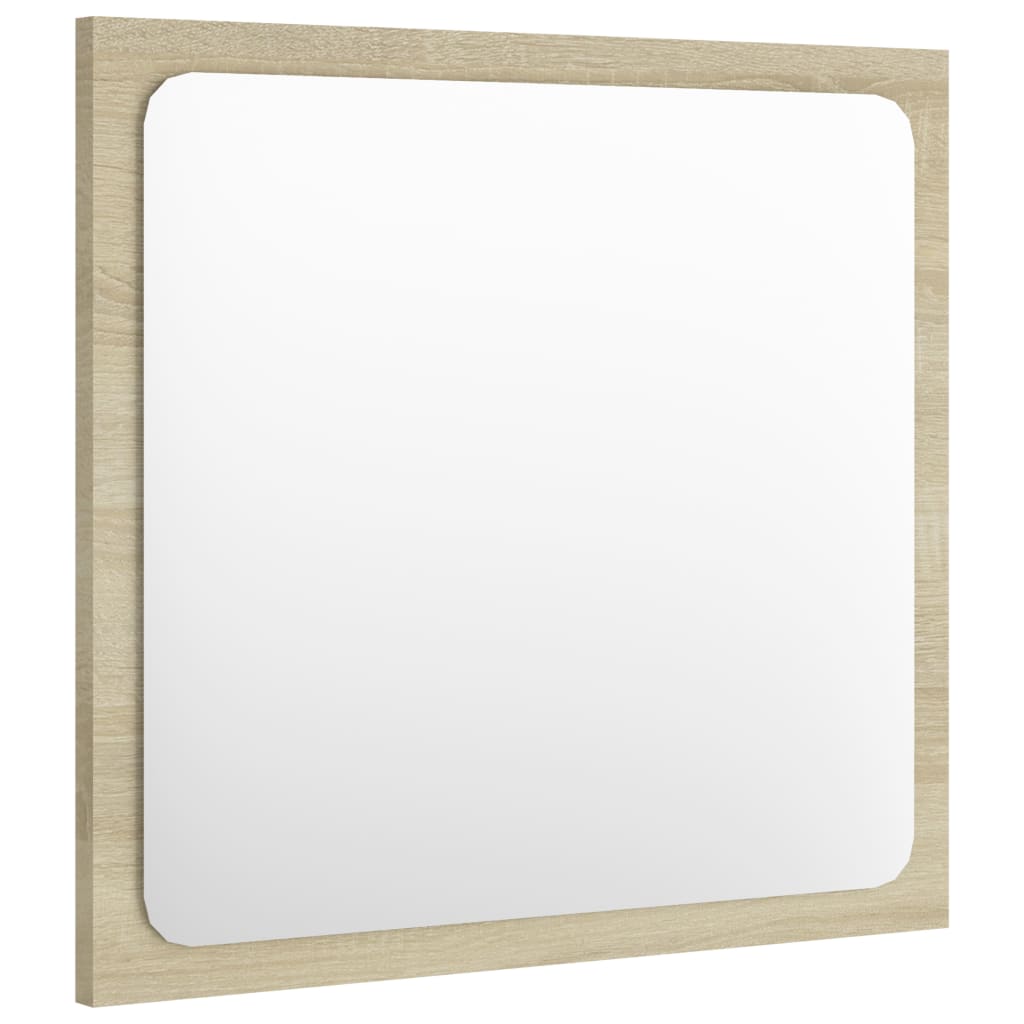 vidaXL مرآة حمام سونوما أوك 40×1.5×37 سم خشب حبيبي