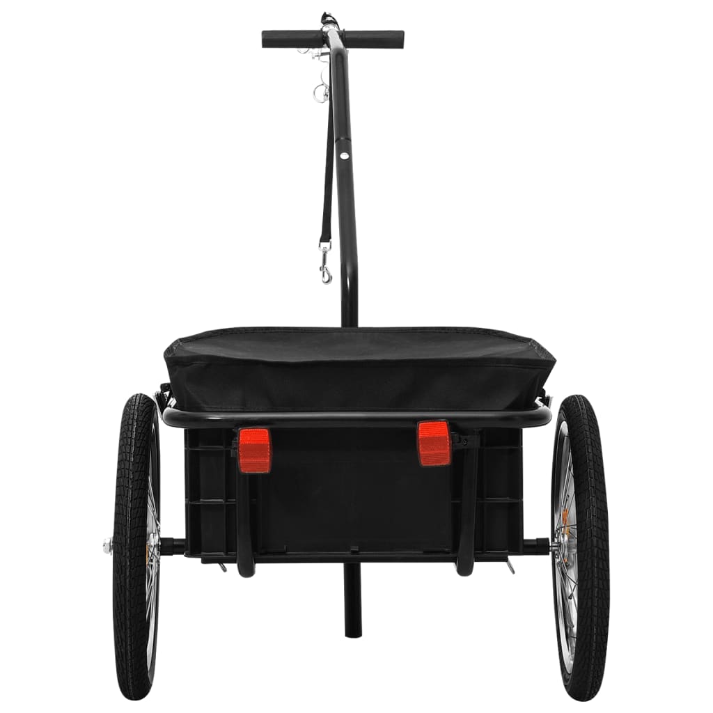 vidaXL عربة دراجة/عربة يد 155×60×83 سم فولاذ أسود