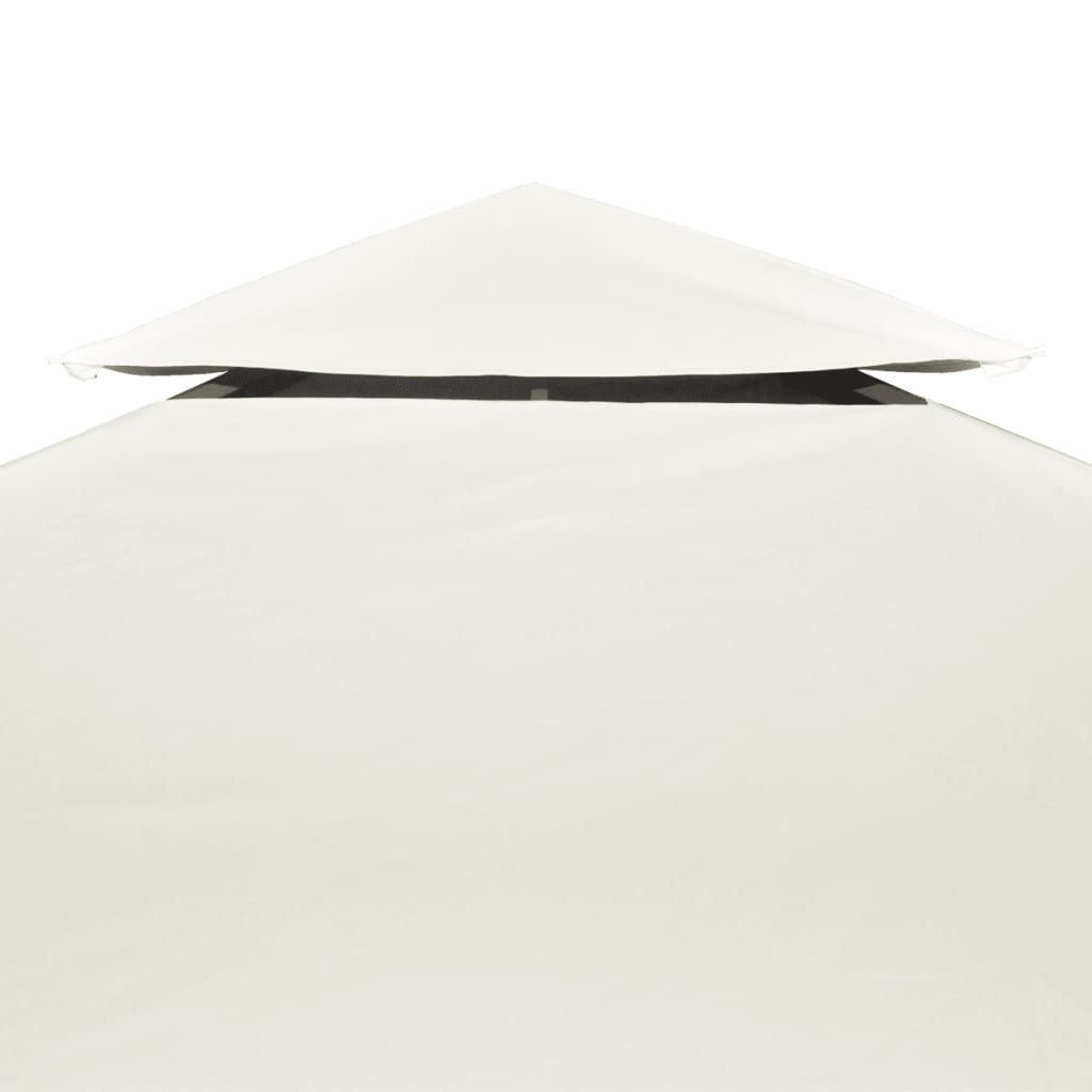 vidaXL غطاء مظلة جازيبو بديل 310 جم/م² أبيض كريمي 3×4 متر