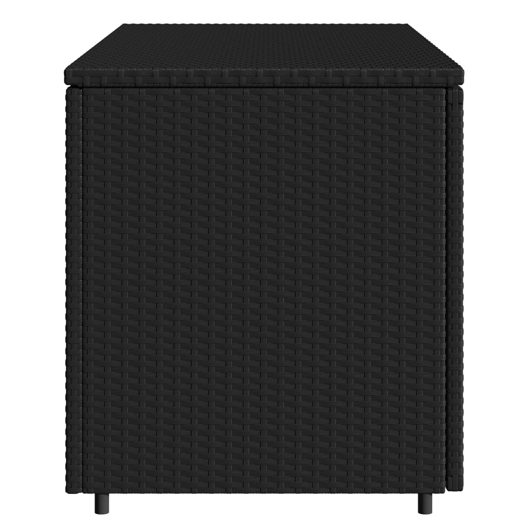 vidaXL خزانة تخزين حديقة لون أسود 66.5x55x110 سم بولي روطان