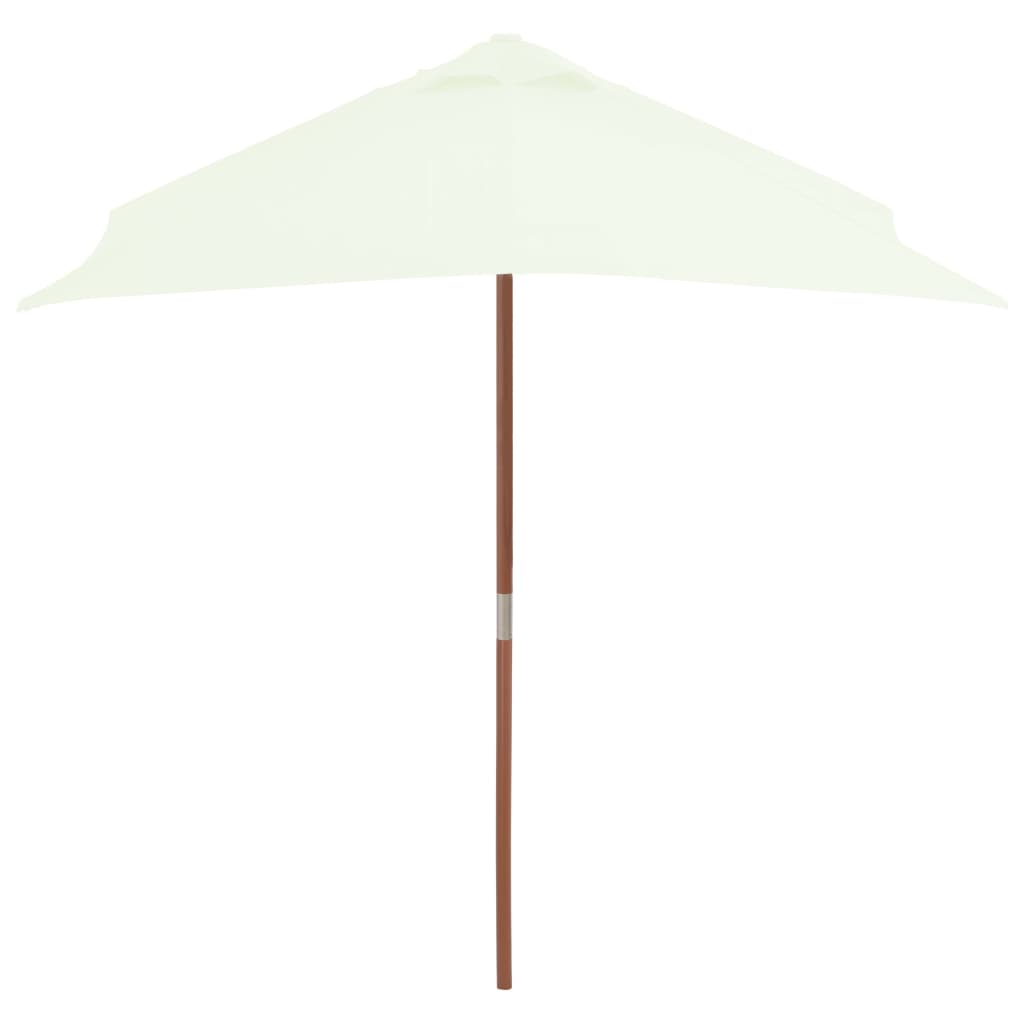 vidaXL مظلة خارجية مع عمود فولاذ 150×200 سم رملي