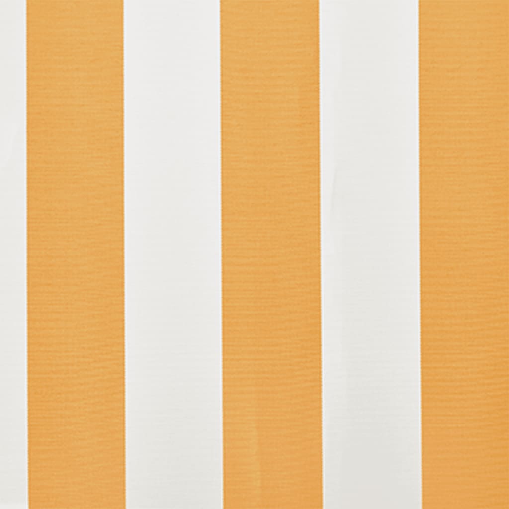 vidaXL غطاء مظلة واقي من الشمس قماش زهرة دوار الشمس أبيض وأصفر 6×3 م (الإطار غير متضمن)