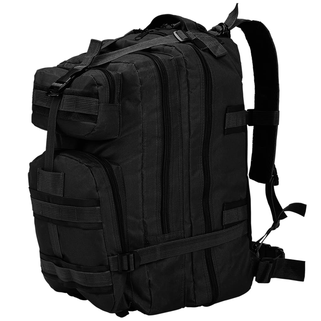 vidaXL حقيبة ظهر طراز عسكرى 50 لتر لون أسود