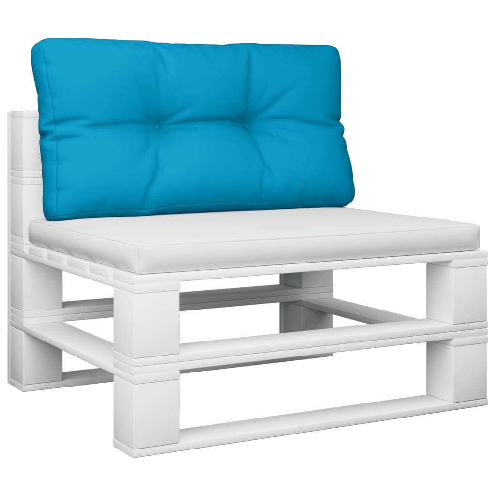 vidaXL وسادة أريكة طبلية أزرق 70×40×10 سم