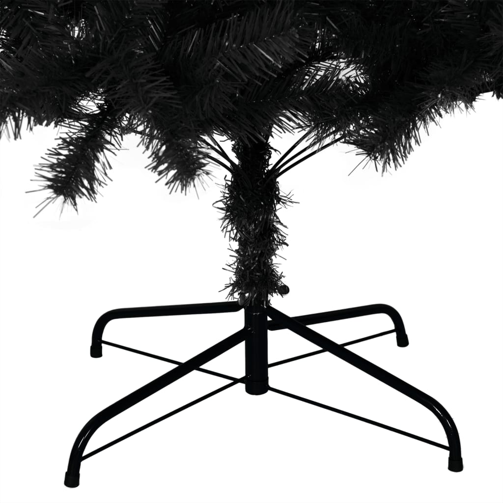 vidaXL شجرة كريسماس صناعية مع حامل أسود 180 سم PVC