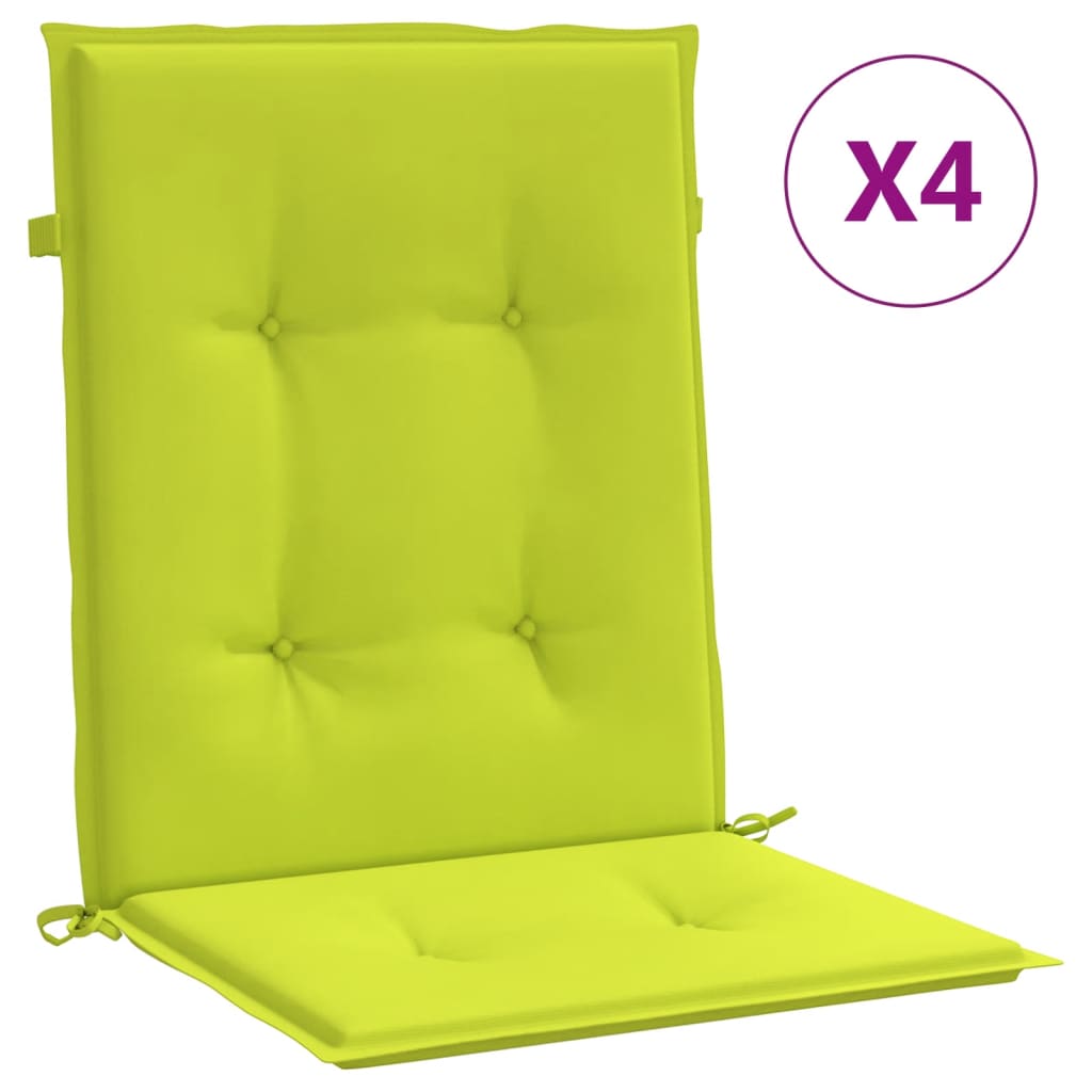 vidaXL وسائد كرسي حديقة 4 ق أخضر ساطع 100×50×3 سم