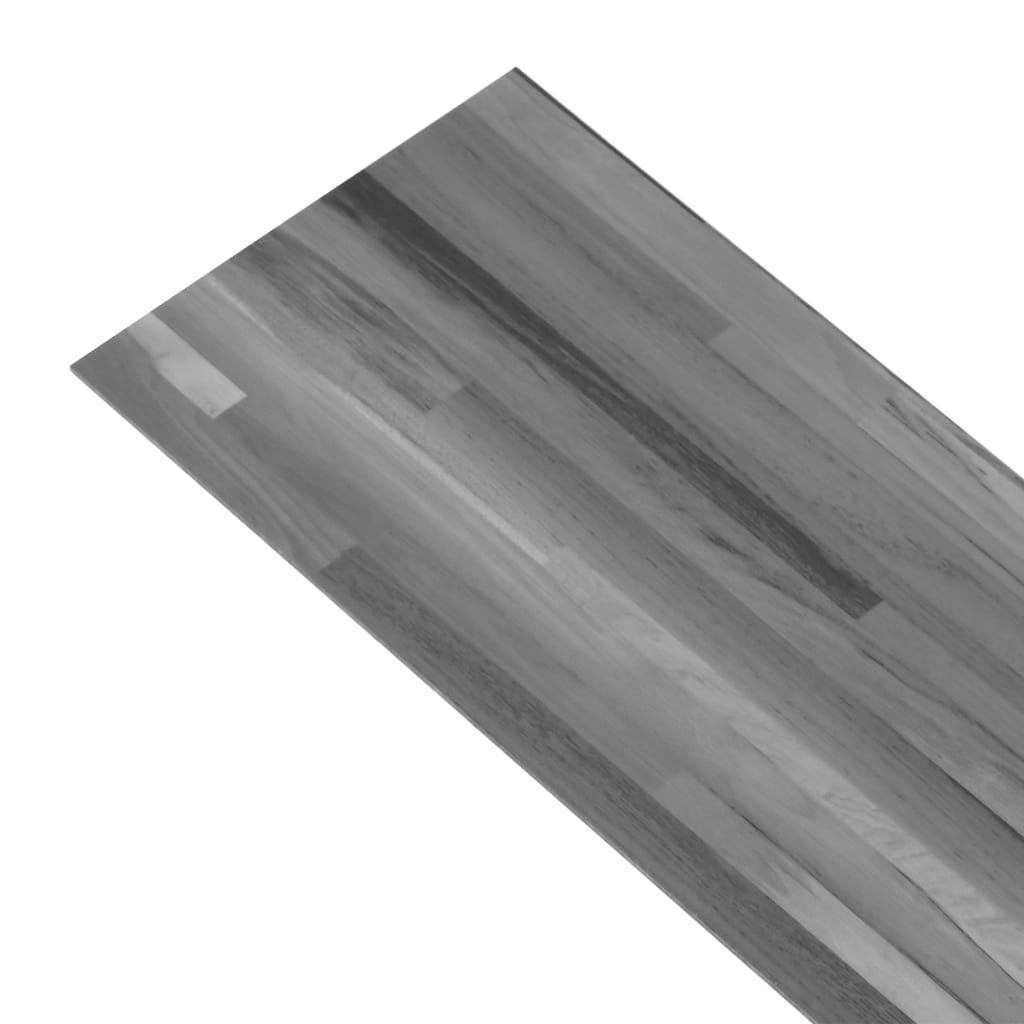vidaXL ألواح أرضيات PVC ذاتية اللصق 5.02 م² 2 ملم رمادي مخطط