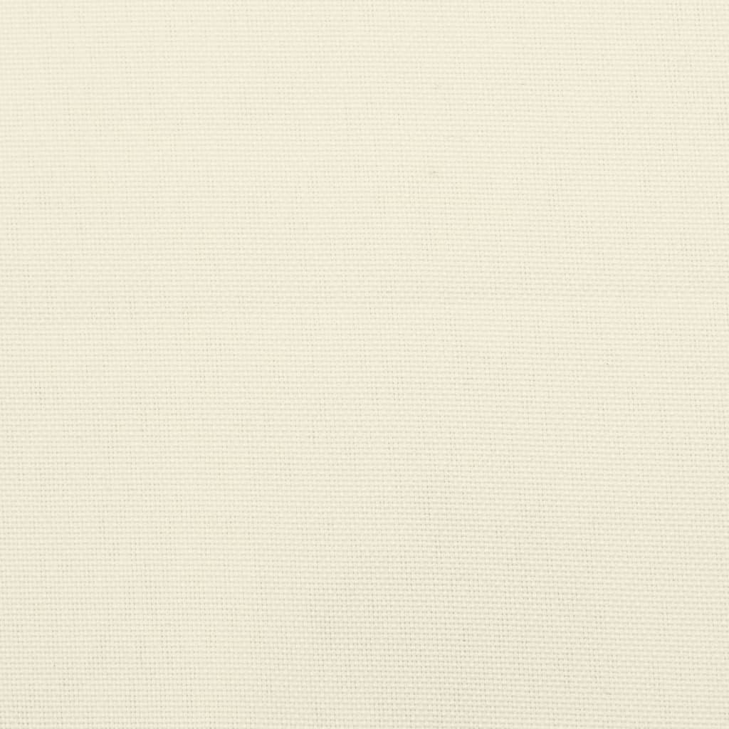 vidaXL وسائد طبلية 3 ق قماش أكسفورد بيضاء كريمي