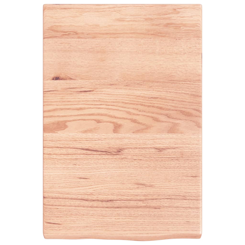 vidaXL سطح طاولة كاونتر حمام لون بني فاتح 40*60*(2-4) سم خشب صلب معالج