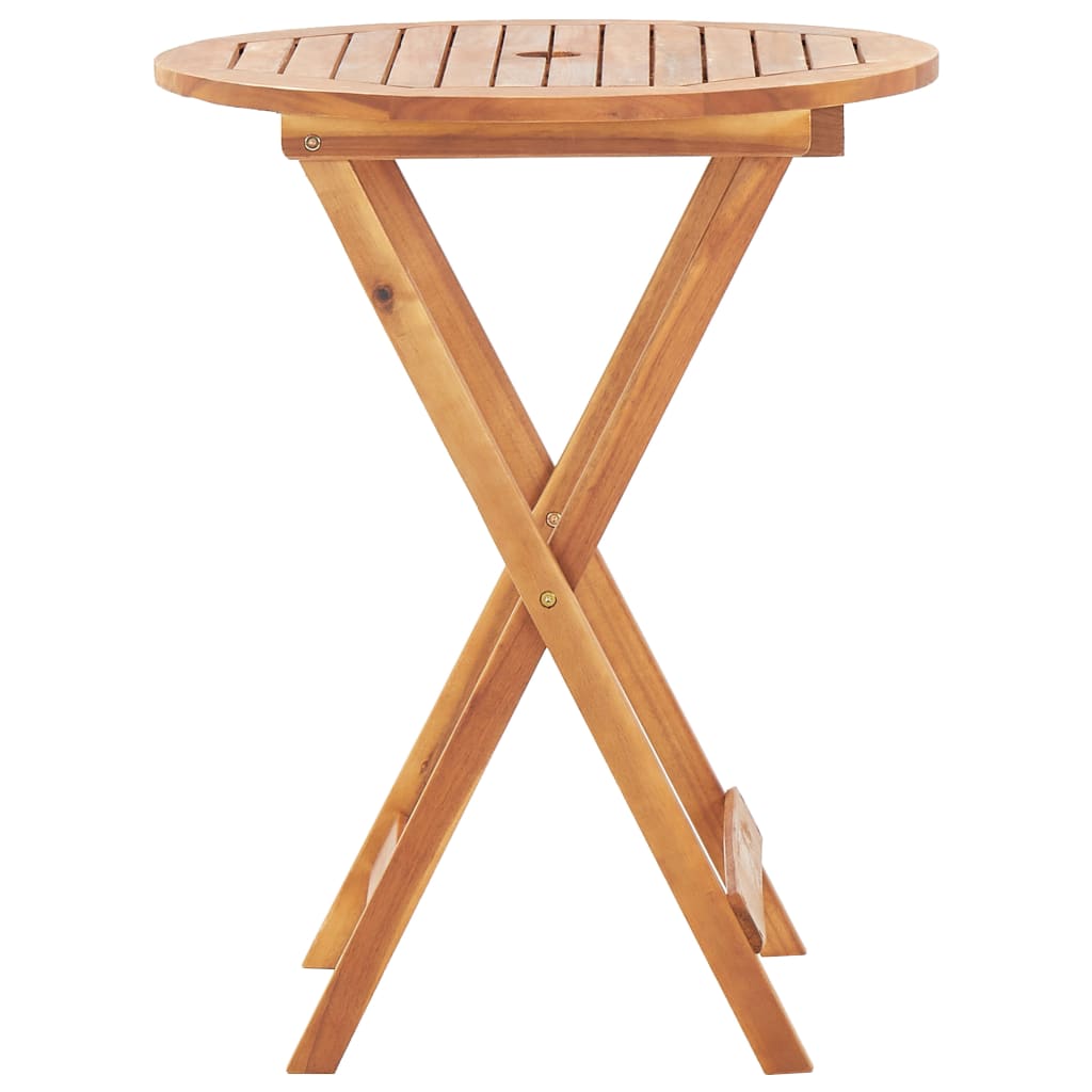 vidaXL طاولة حديقة قابلة للطي 60×75 سم خشب أكاسيا صلب