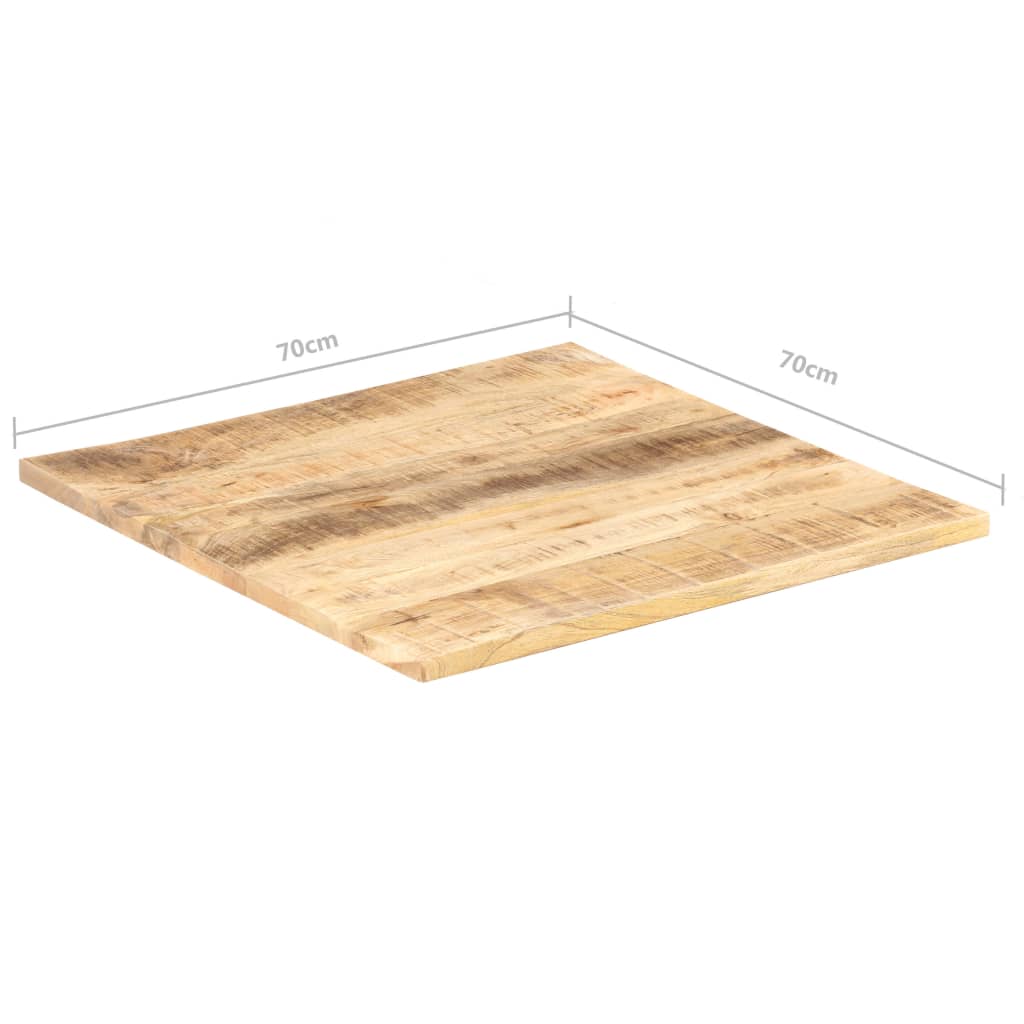 vidaXL سطح طاولة دائري خشب مانجو صلب 25-27 مم 70×70 سم