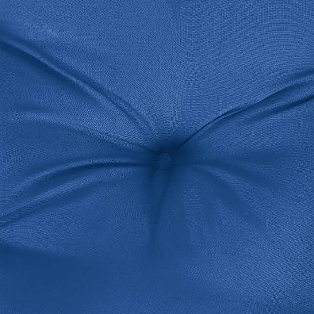 vidaXL وسائد بنش حديقة 2 ق أزرق 100×50×7 سم قماش أكسفورد