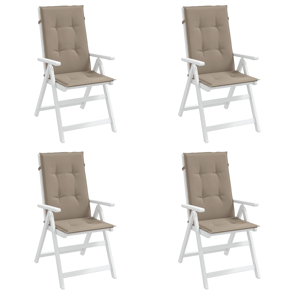 vidaXL وسائد كرسي حديقة 4 ق بني رمادي 120×50×3 سم