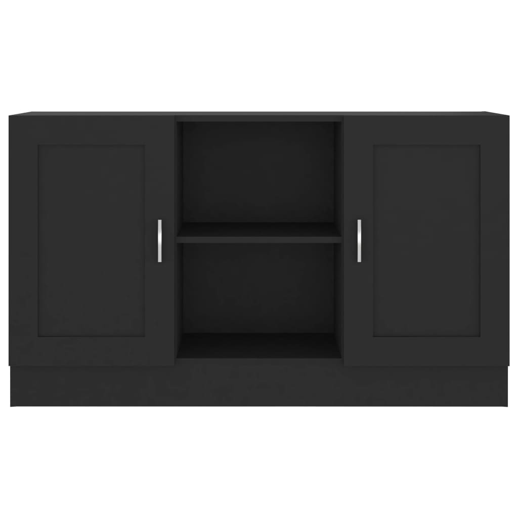 vidaXL خزانة جانبية أسود 120×30.5×70 سم خشب صناعي