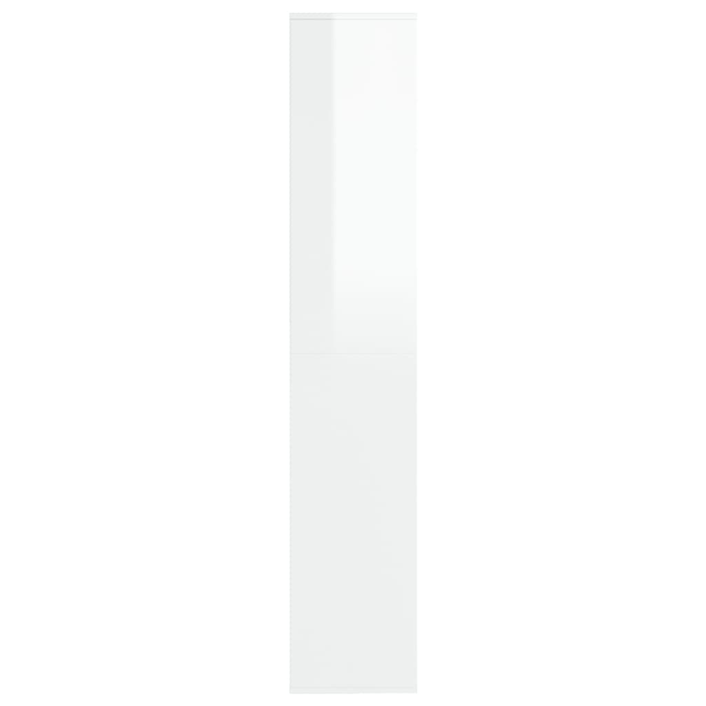 vidaXL جزامة أبيض لامع 54×34×183 سم خشب مضغوط