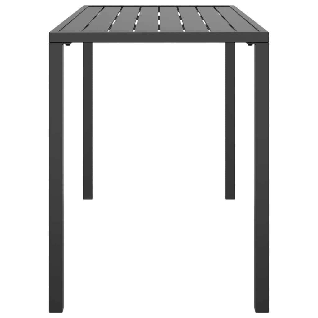vidaXL طاولة سفرة حديقة أنثراسيت 110×54×70 سم فولاذ