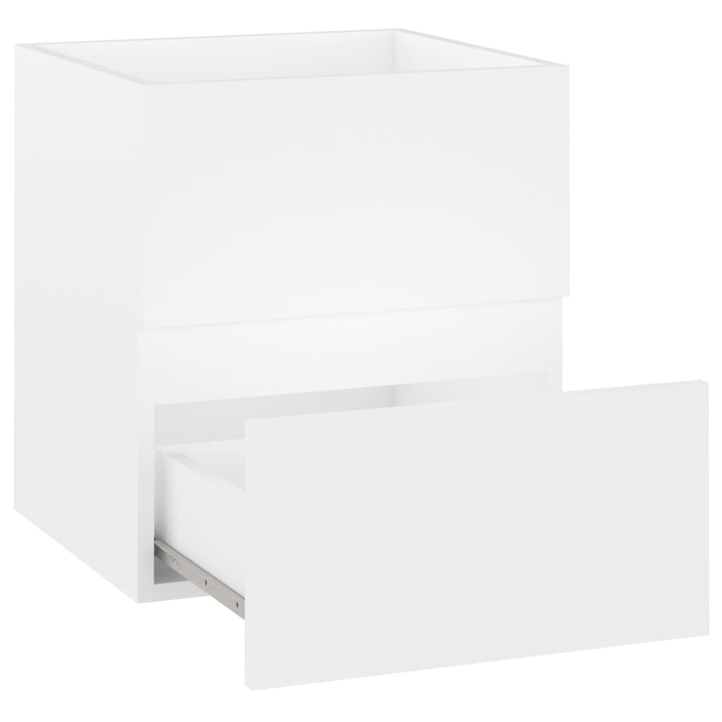 vidaXL VidaXL خزانة مغسلة وحوض خشب صناعي أبيض (804728+145060)