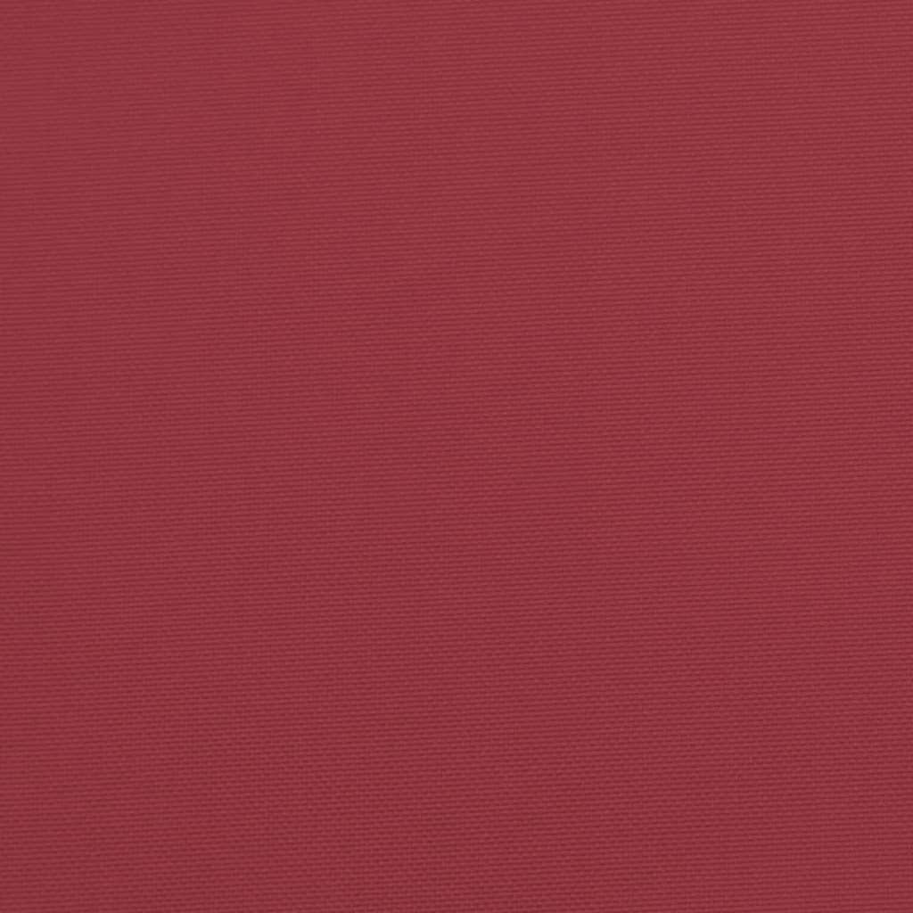 vidaXL وسائد كرسي 4 ق أحمر خمري 50×50×7 سم قماش