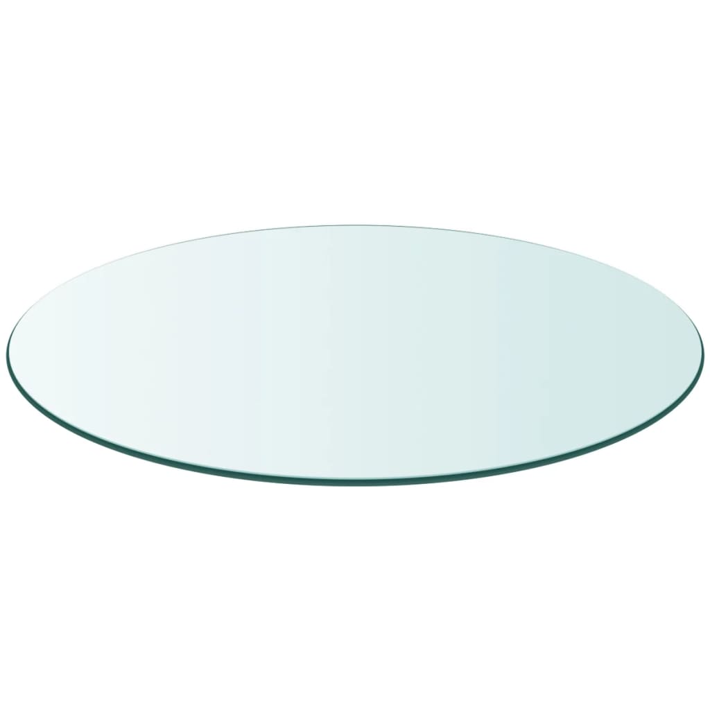 vidaXL سطح طاولة زجاج مقوى دائري 600 ملم
