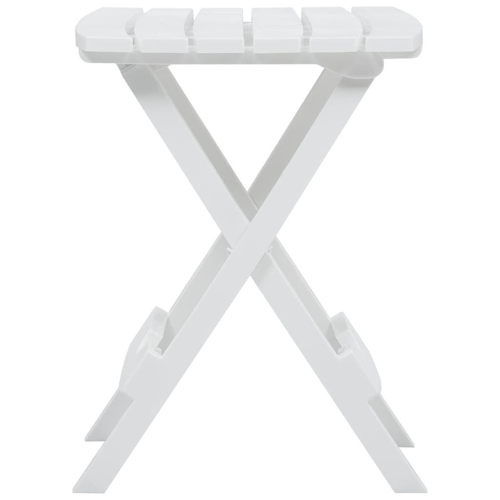 vidaXL طاولة حديقة قابلة للطي 45.5×38.5×50 سم أبيض