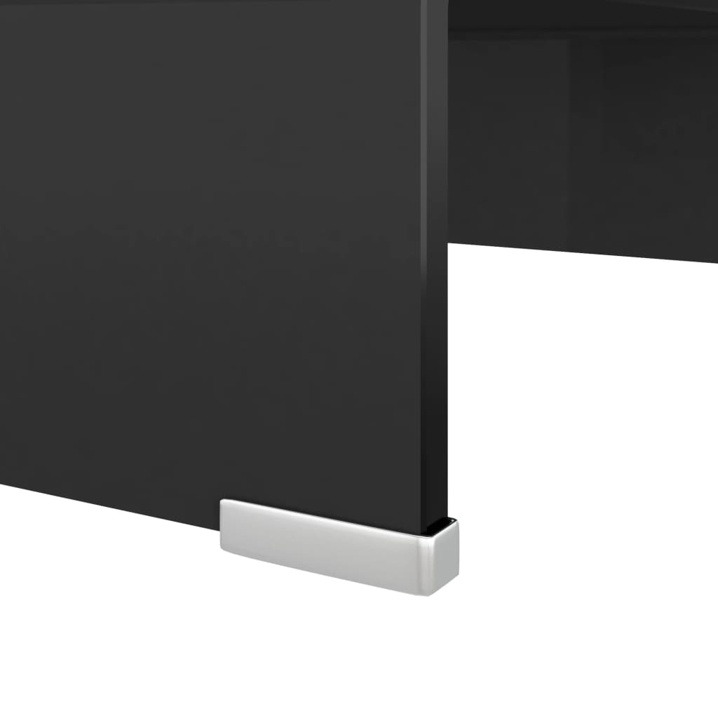 vidaXL حامل تلفزيون/رافع شاشة زجاج أسود 40×25×11 سم