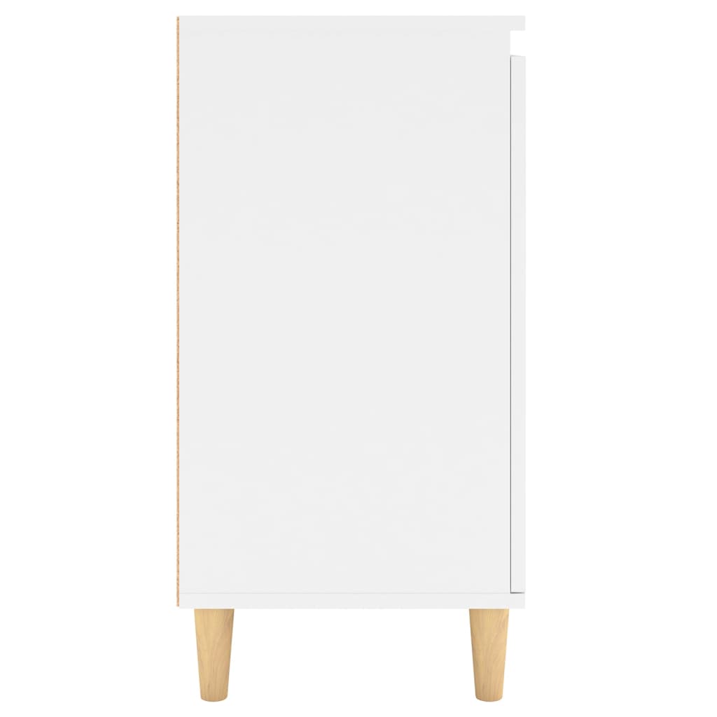 vidaXL Sideboard with Solid Wood Legs White 60x35x70 cm Engineered Wood