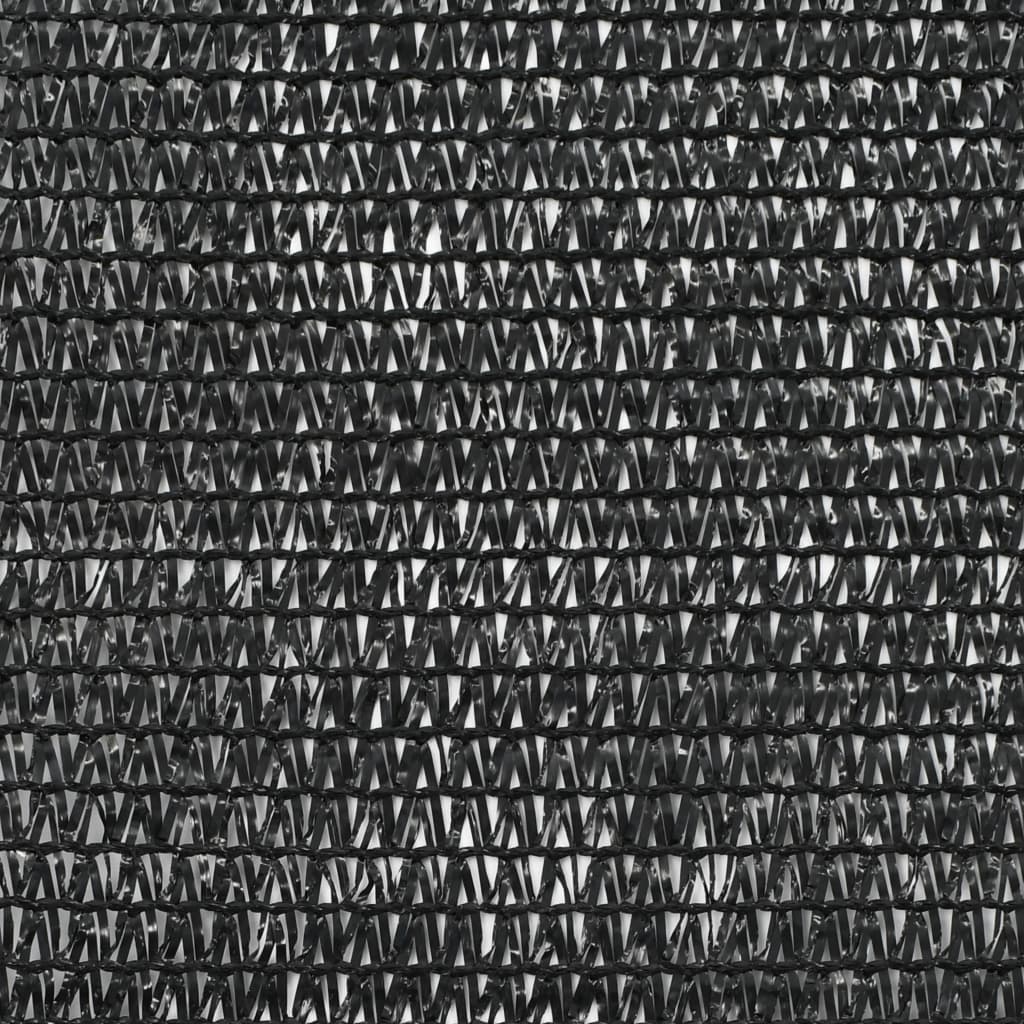vidaXL حاجز ملعب تنس HDPE أسود 1.6×100 م