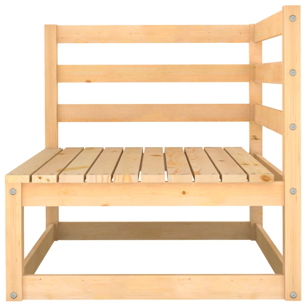 vidaXL أريكة حديقة 3-مقاعد خشب صنوبر صلب