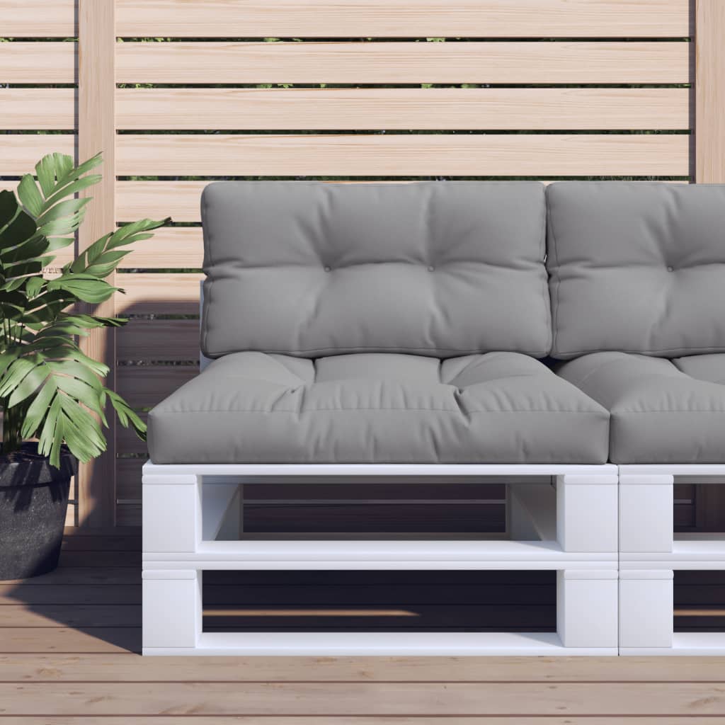 vidaXL وسادة أريكة طبليات رمادي 80×40×10 سم