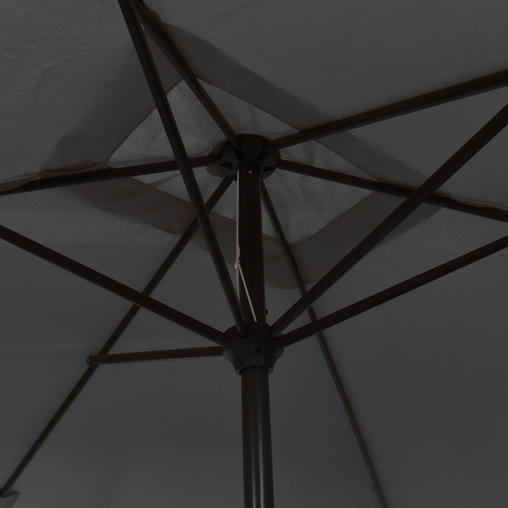 vidaXL مظلة خارجية مع عمود فولاذ 300×200 سم أنثراسيت