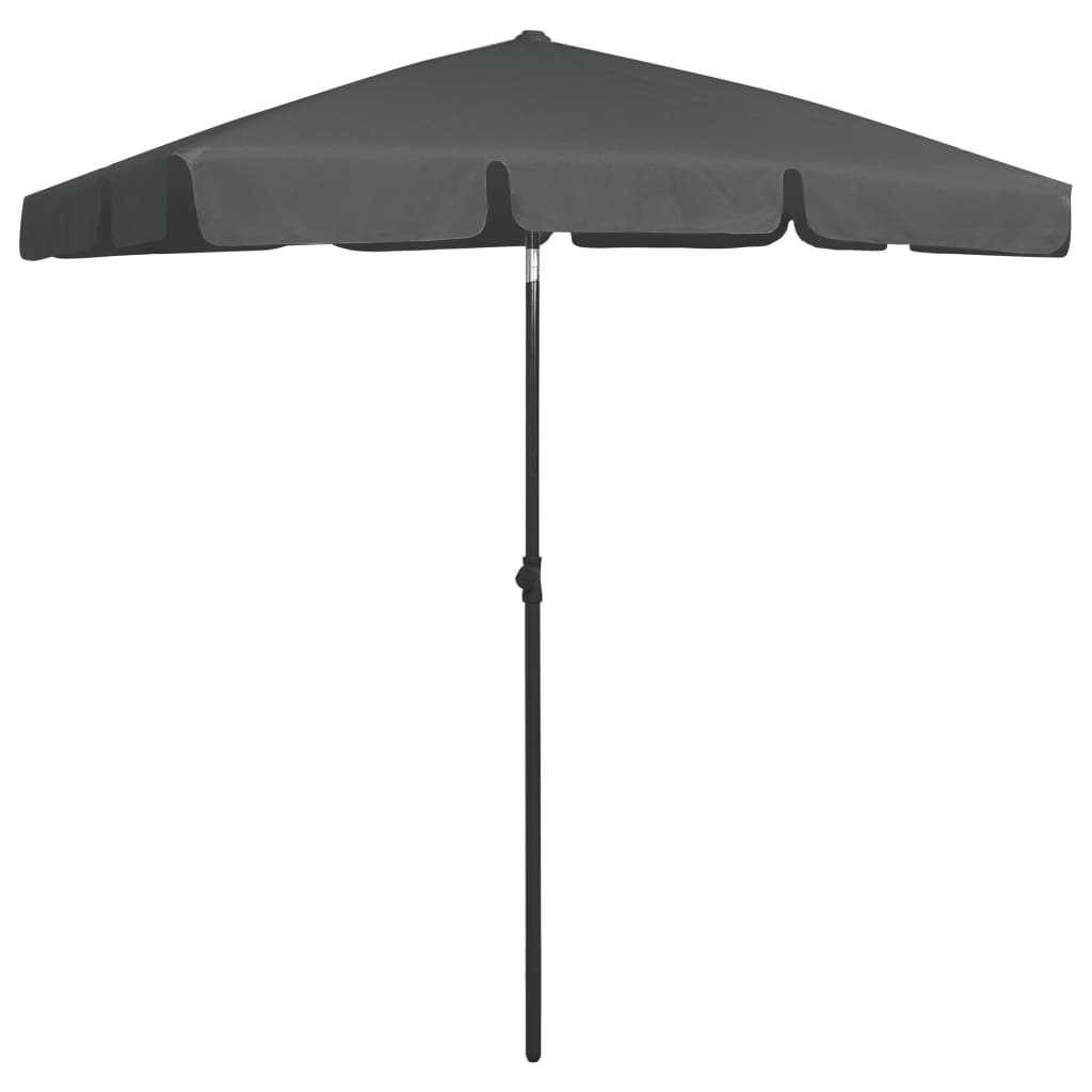 vidaXL مظلة شاطئ أنثراسيت 180×120 سم