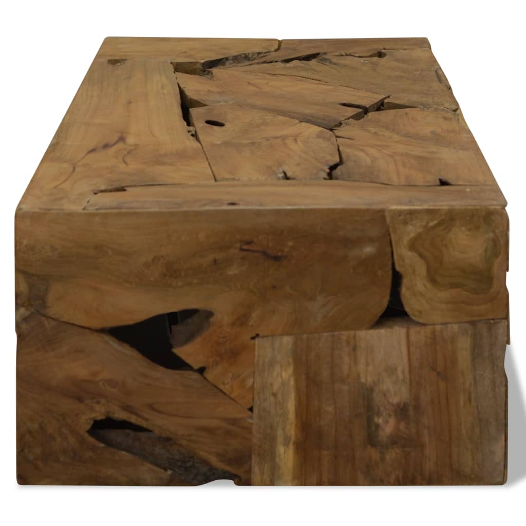 vidaXL طاولة قهوة 90×50×30 سم من خشب الساج الأصلي بني