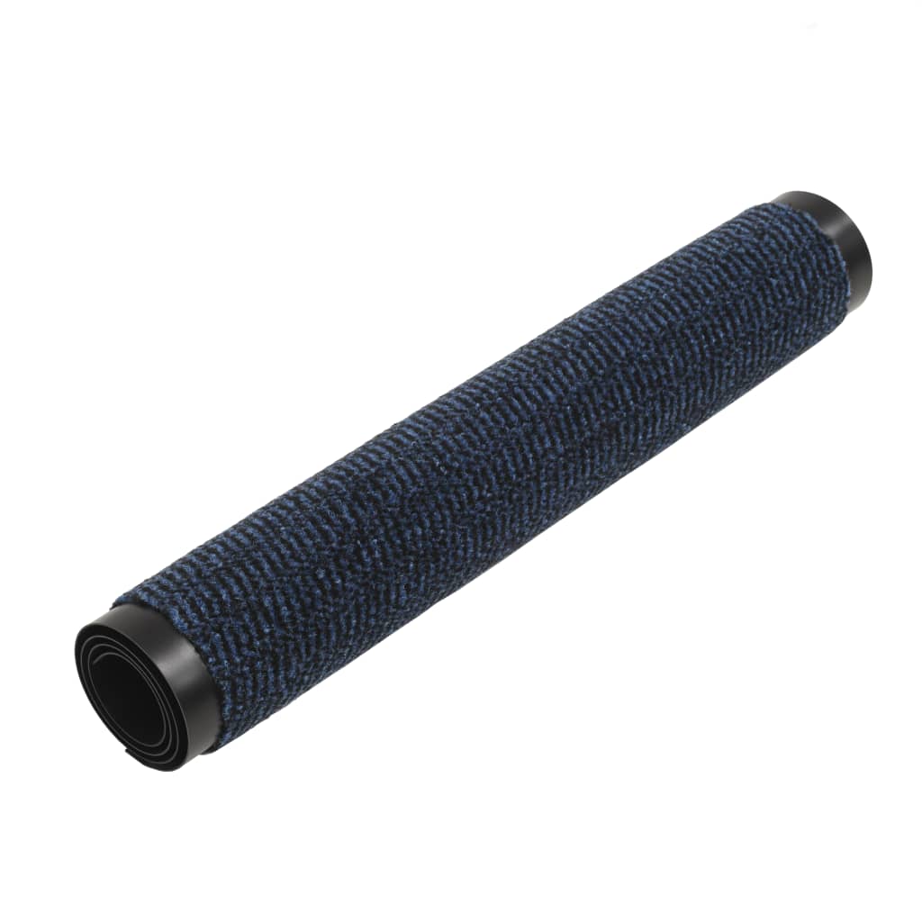 vidaXL سجادة مكافحة الأتربة مستطيلة خصل وبر 60×90 سم لون أزرق