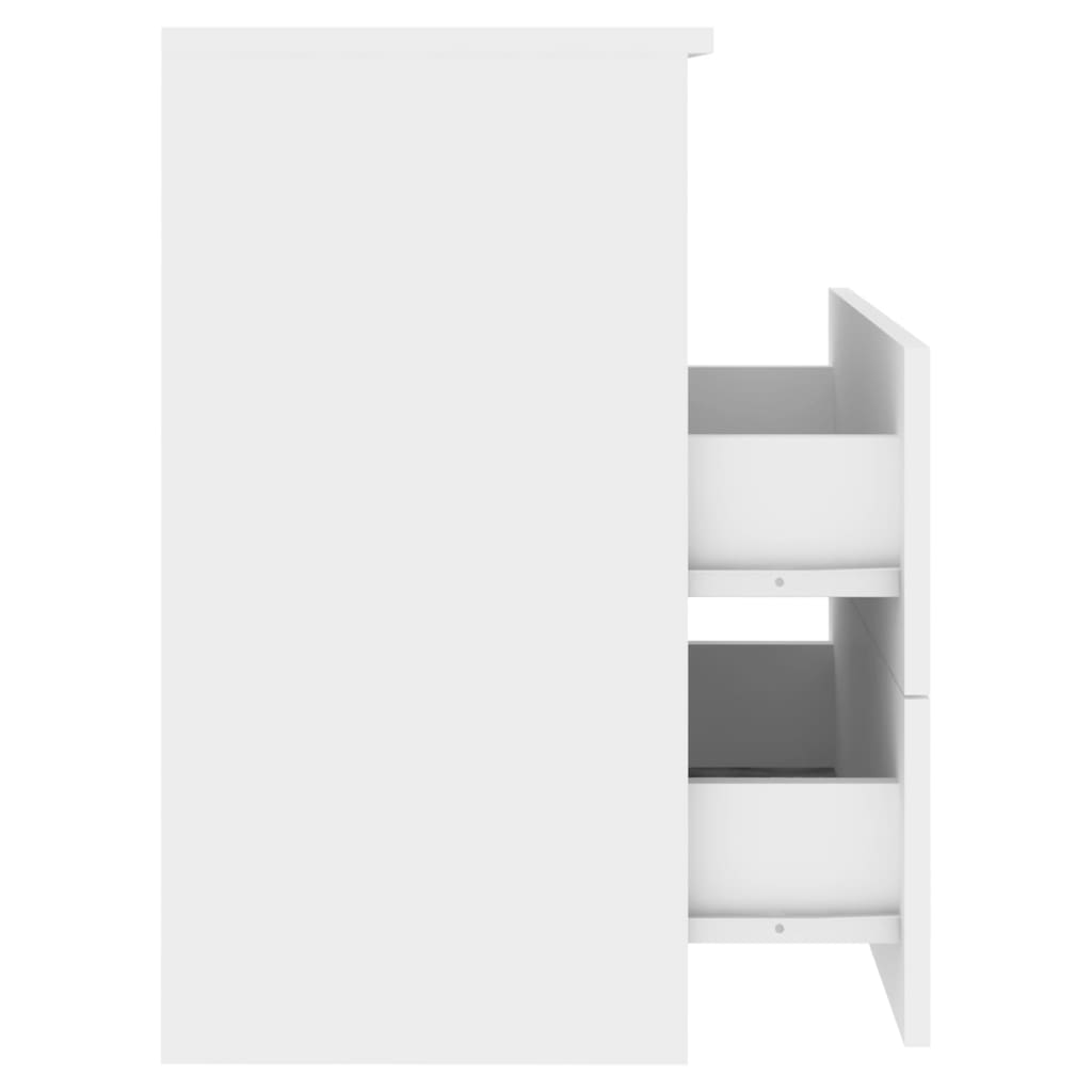 vidaXL خزانة سرير أبيض 50×32×60 سم