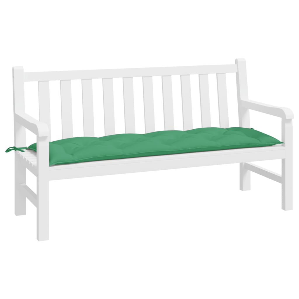 vidaXL وسادة مقعد حديقة أخضر 150×50×7 سم قماش