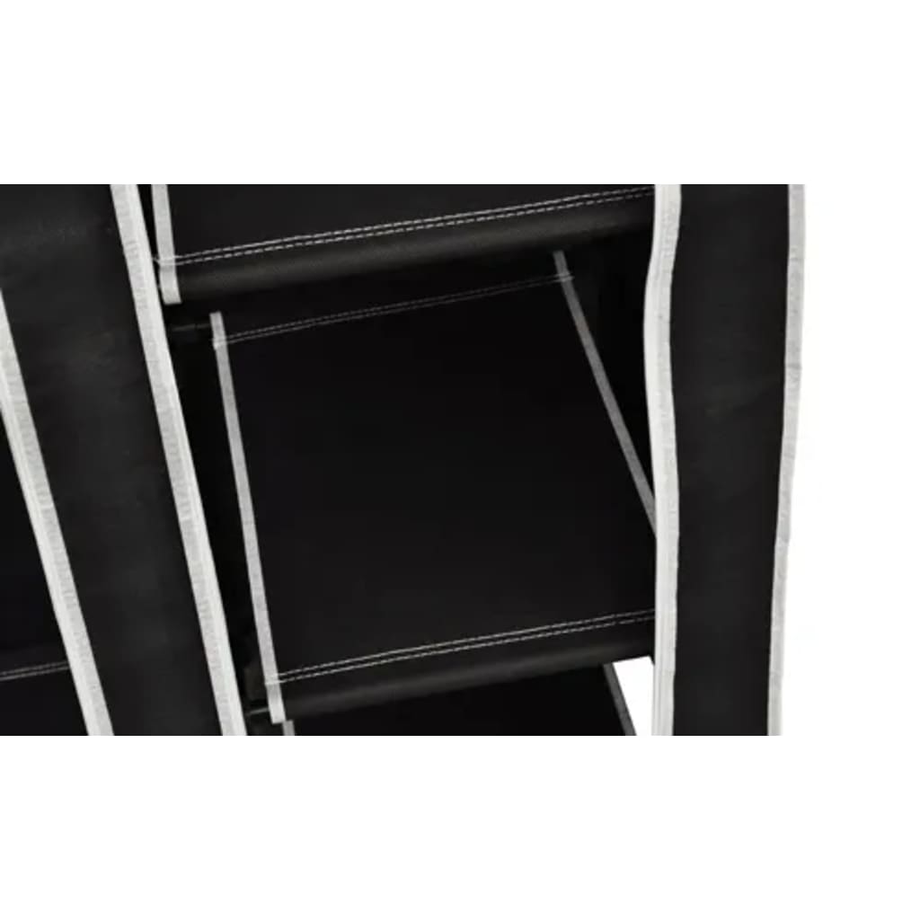 vidaXL دولاب ملابس قابل للطي أسود 110×45×175 سم