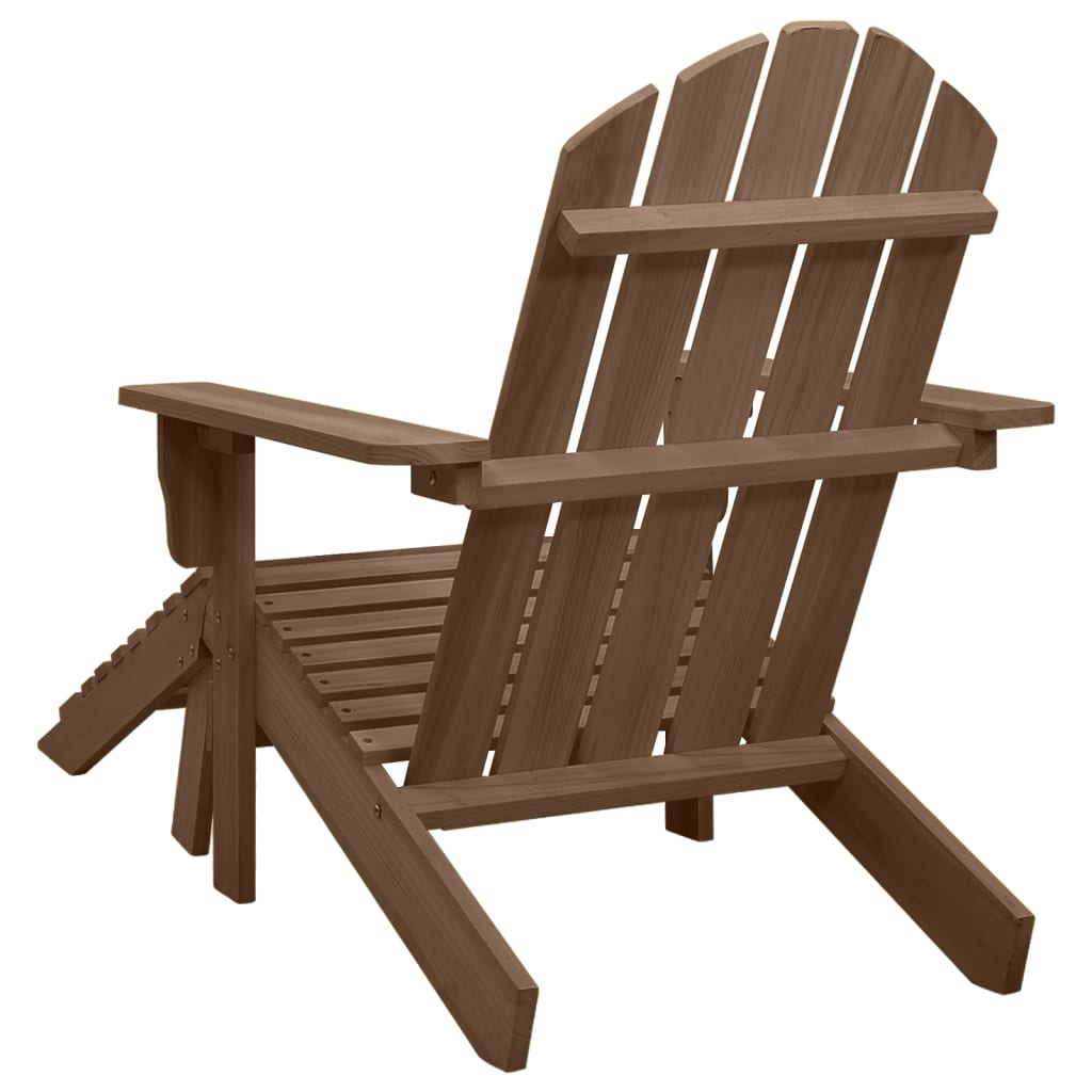 vidaXL كرسي حديقة مع بوف خشب بني
