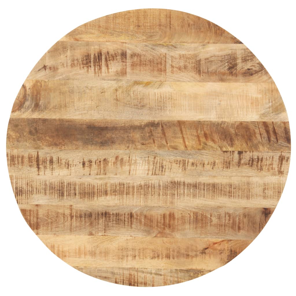 vidaXL سطح طاولة دائري خشب مانجو صلب دائري 25-27 مم 50 سم