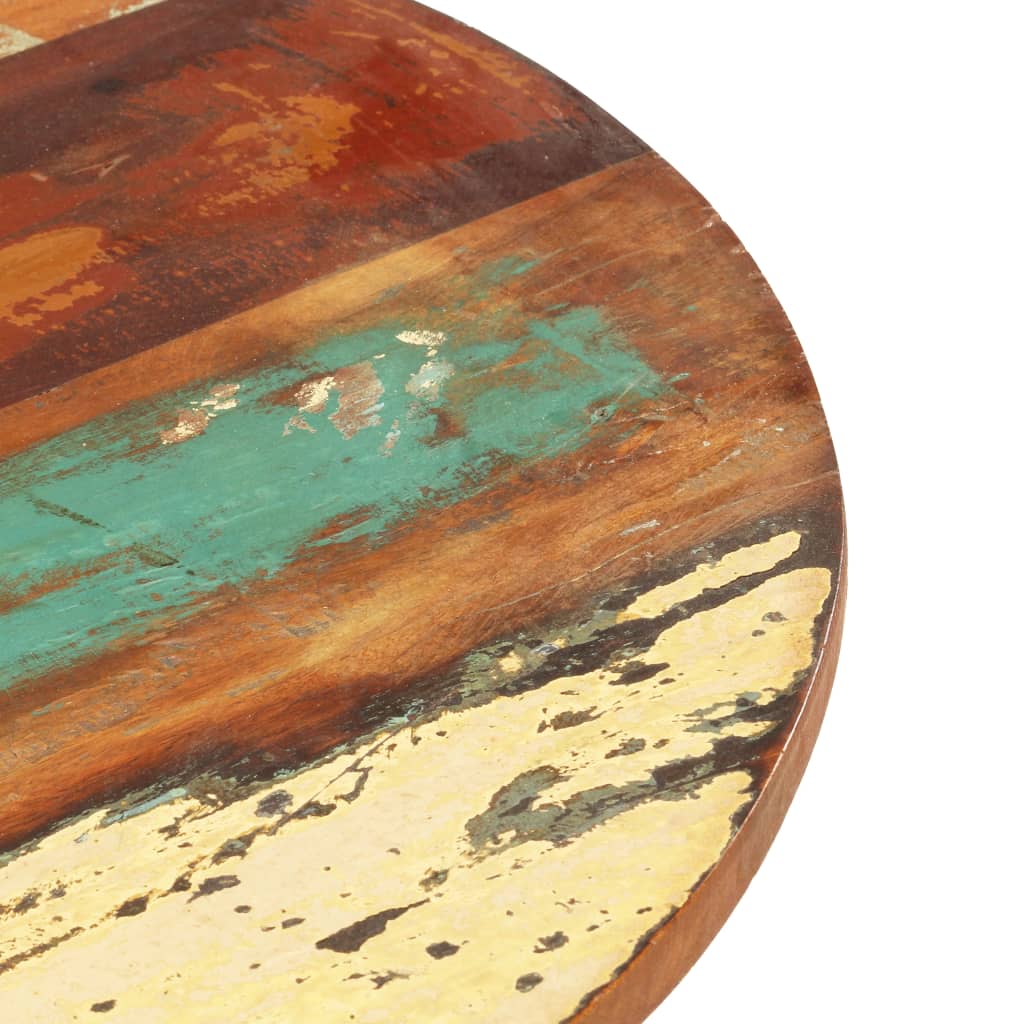 vidaXL سطح طاولة دائري 50 سم 15-16 ملم خشب صلب مستصلح