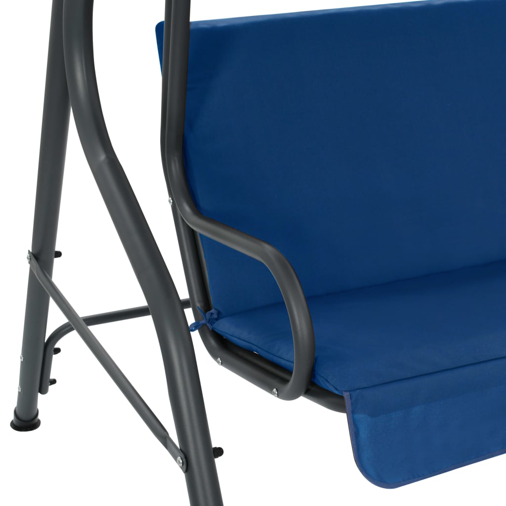 vidaXL مقعد أرجوحة حديقة أزرق 170×110×153 سم قماش