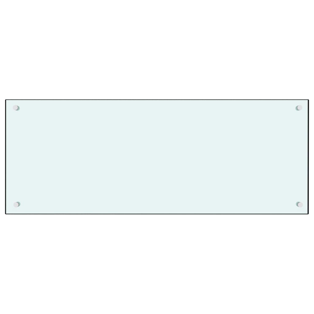 vidaXL لوح باكسبلاش شفاف للمطبخ 100×40 سم زجاج مقسى