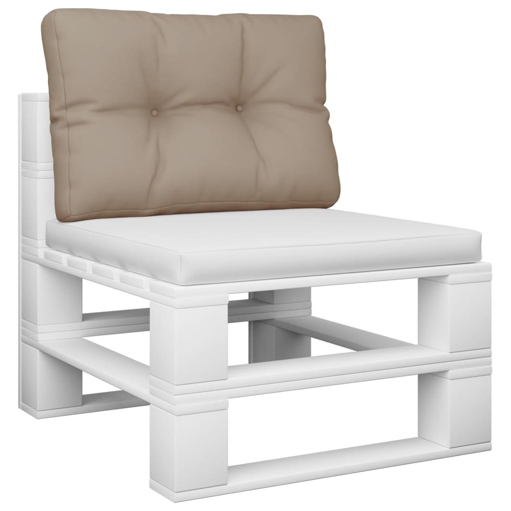 vidaXL وسادة أريكة طبليات رمادي بني 60×40×10 سم