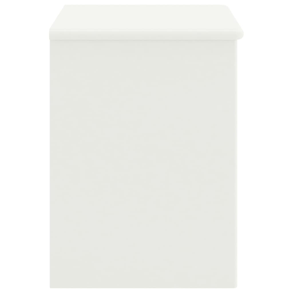 vidaXL خزانة سرير جانبية أبيض 35×30×40 سم خشب صنوبر صلب