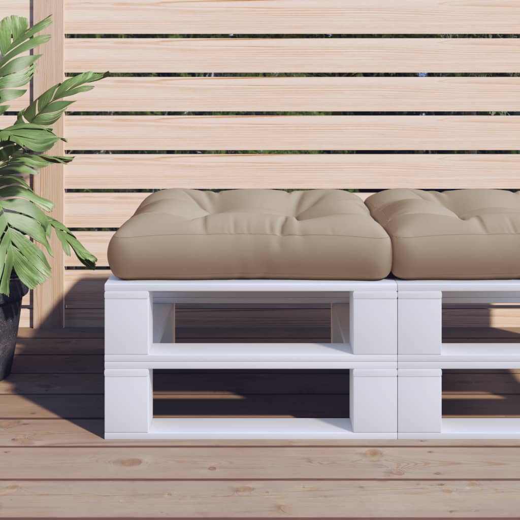 vidaXL وسادة أريكة طبليات رمادي بني 58×58×10 سم