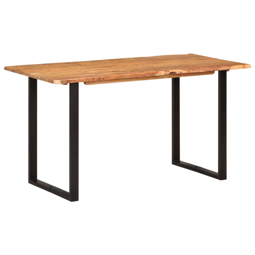 vidaXL طاولة طعام 140×70×76 سم خشب أكاسيا صلب