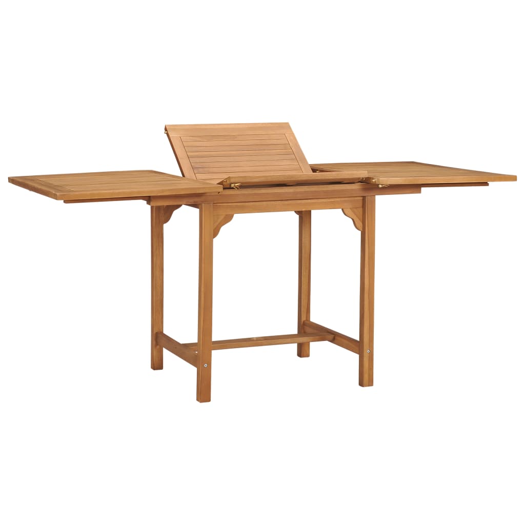 vidaXL طاولة حديقة قابلة للتمدد (110-160)×80×75 سم خشب ساج صلب