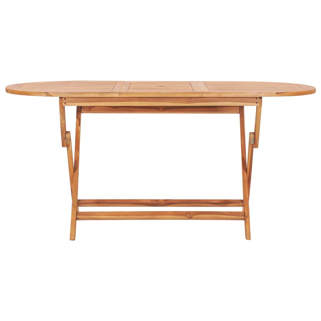 vidaXL طاولة حديقة قابلة للطي 160×80×75 سم خشب ساج صلب