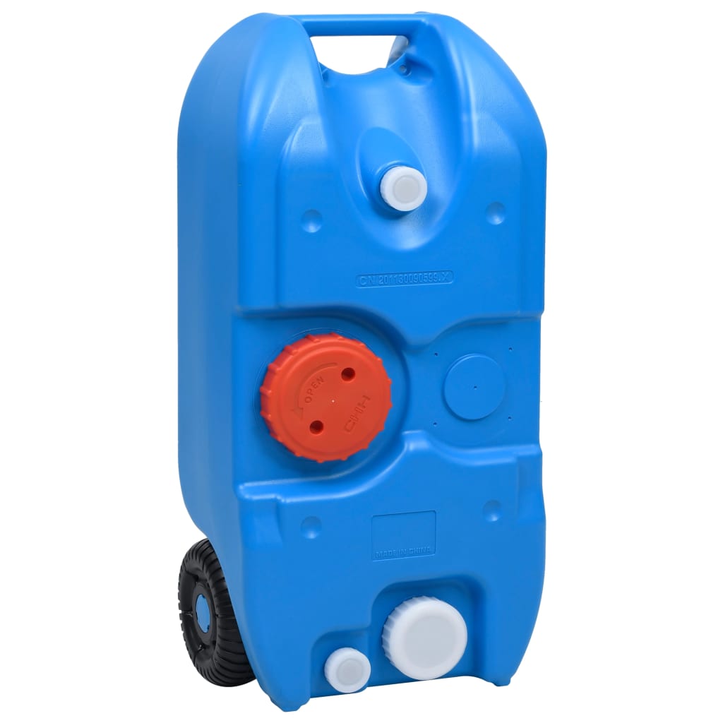 vidaXL خزان مياه بعجلات للتخييم 40 لتر أزرق